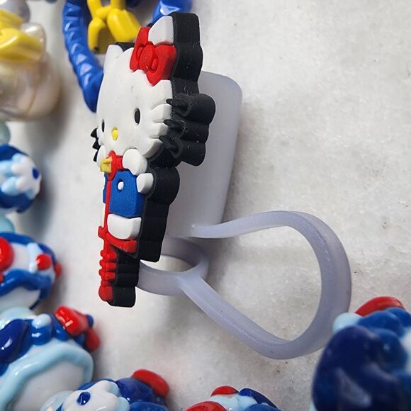 Stanley Straw Cover & Keychain, Phone Charm, Purse /Bag Clip Charm,  Hello Kitty - Picture 5 of 11